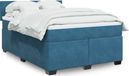 Maison Exclusive - Lit boxspring avec matelas, bleu, 160 x 200 cm, velours