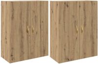 vidaXL Wandkast - 2 stuks - Artisan Eiken - 69,5 x 34 x 90 cm