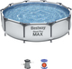 Bestway Steel Pro Round Pool 305cm with Filter Pump - Blue