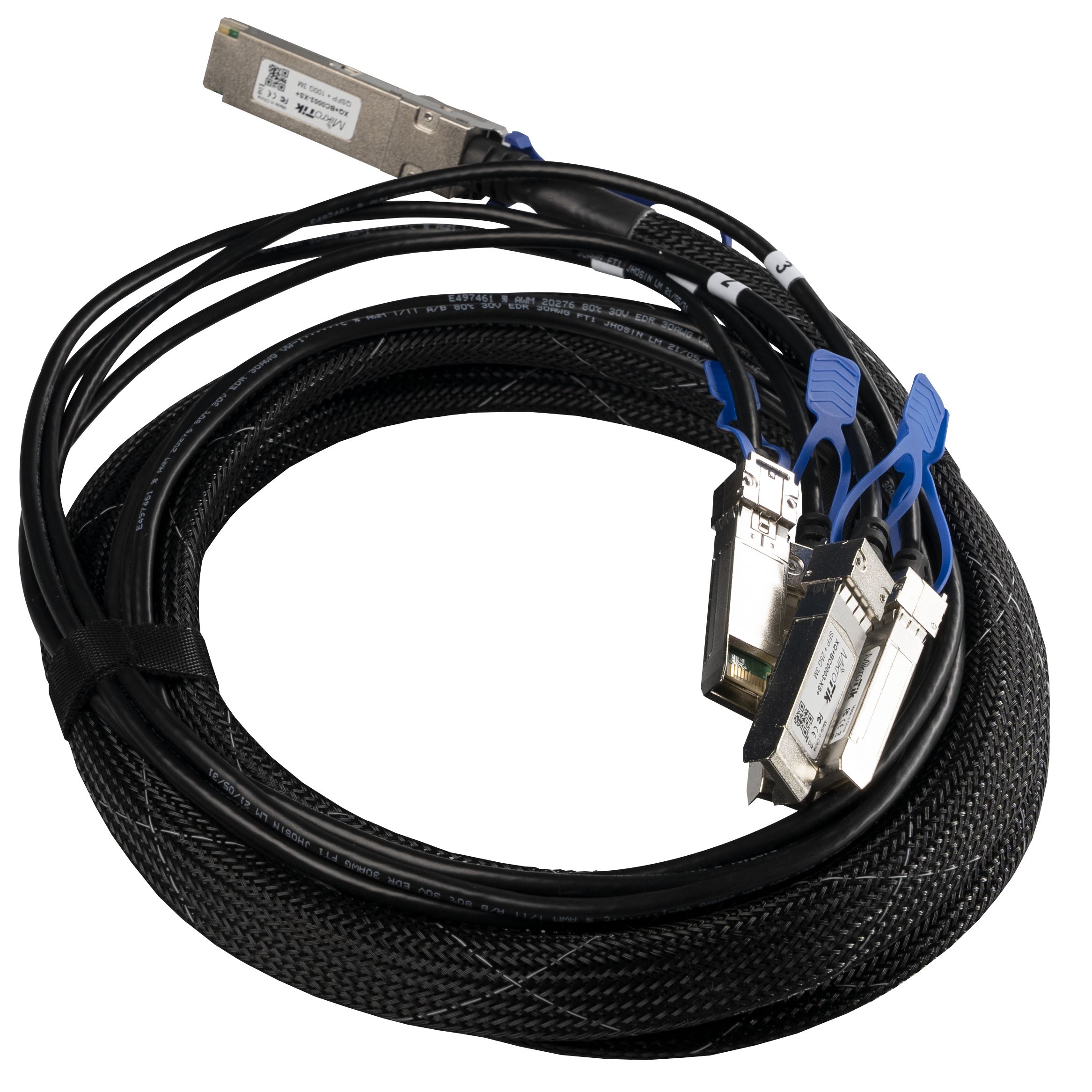 Mikrotik XQ+BC0003-XS+ InfiniBand QSFP28 to 4x SFP28 Breakout Cable - 3m