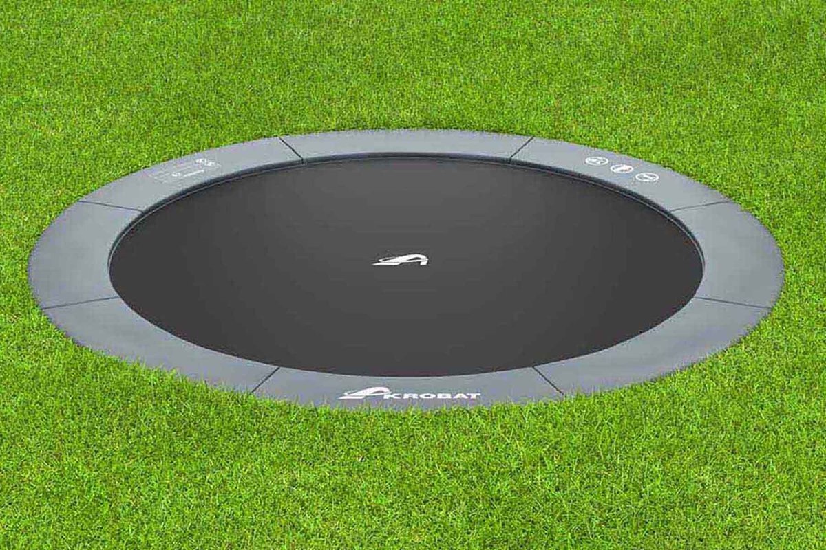 Akrobat Orbit Flat To The Ground Trampoline - 305 cm - Antraciet