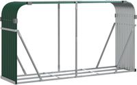 vidaXL Stockage de bois de chauffage 180x45x100 cm acier galvanisé vert
