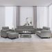 Maison Exclusive - Ensemble de canapés 4 pièces avec coussins, tissu microfibre gris foncé