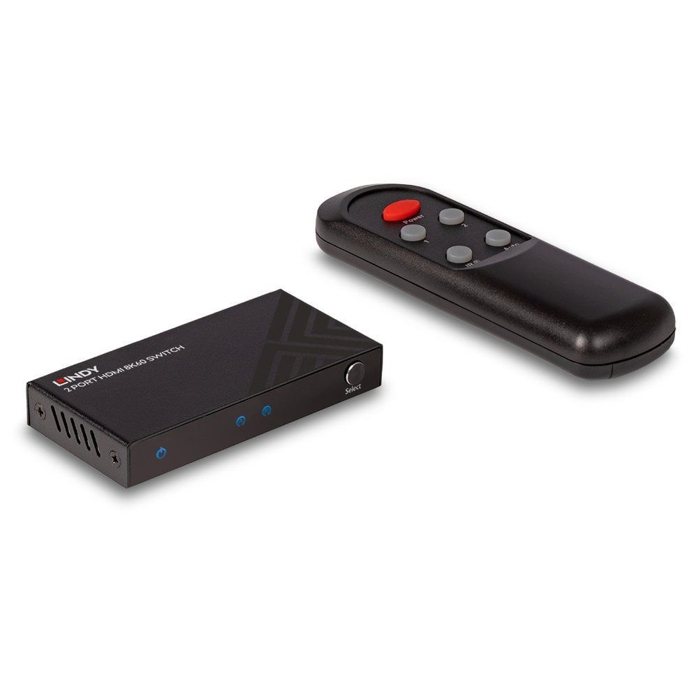 Lindy 38337 8K60 HDMI Switch met twee poorten