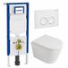QeramiQ Dely Toiletset - Geberit UP720 inbouwreservoir - 35mm zitting - softclose - bedieningsplaat wit - mat wit