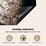 Merkloos KitchenYeah® Inductie beschermer 78x52 cm - Black & Gold - Inductie kookplaat accessoire