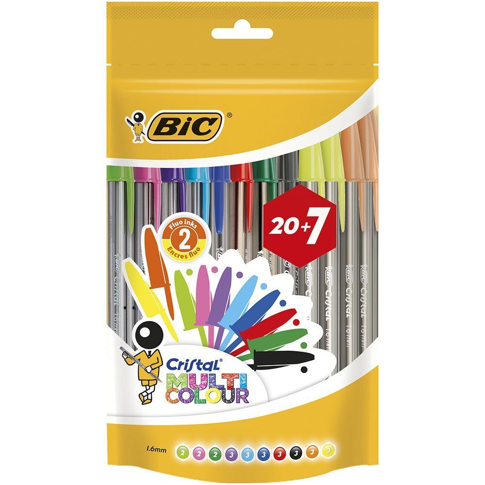 BIC Cristal Balpen - 20+7 stuks - Multi