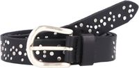 Vanzetti Leren Riem 25mm Rivet Belt W105 Black Zwart