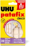 UHU Patafix Home Deco Witte Kneedlijm – 32 Stuks per Verpakking – Herbruikbare Dubbelzijdige Plakpads tot 2 kg – Zonder Resten Verwijderbaar – Geschikt voor Kantoor, School, Huishouden en Decoratie op Gladde Oppervlakken [U40660]