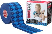 Rocktape Kinesiologie Tape Atleten, Waterbestendig, Verminder Pijn & Verwonding Herstel, 5cm x 5m, Ongesneden, Argyle Blue