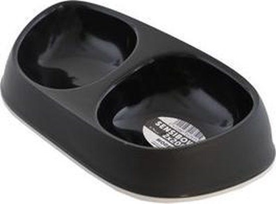 Moderna Products Moderna Sensi Bowl - Dubbele Voerbak - Zwart