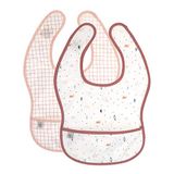 LÄSSIG Babyslabbetjes set 2 stuks met opvangbescherming waterafstotend / Garden Explorer Girls