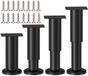 Set de 4 pieds de meuble réglables Noir