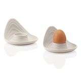 Guzzini Tierra Eierdopjes, melkwit, 2 stuks