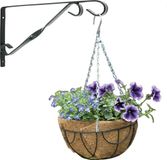 Nature Hanging basket donkergroen 30 cm - hangende bloempot set
