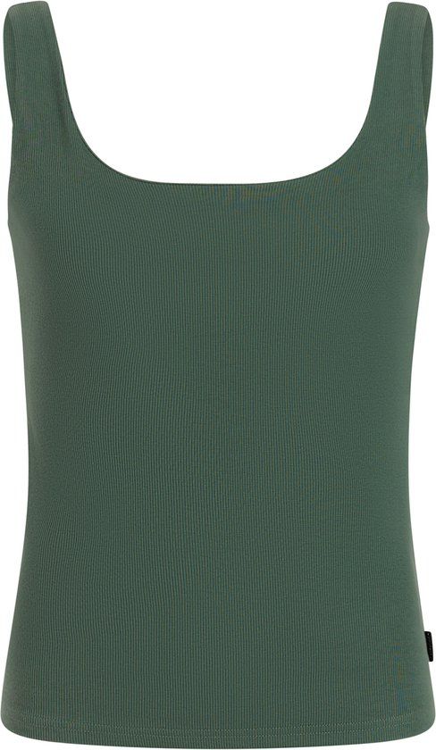 Protest PRTDazes Tanktop Dames Mouwloos Ronde Hals Katoen Elastaan Rib Gebreid Laurel Green