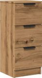 vidaXL Dressoir 30x30x70 cm bewerkt hout artisanaal eikenkleur