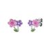 Lucardi Kinder Zilveren kinderoorknoppen bloemen