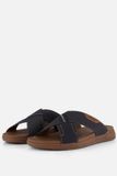 Rieker Slippers blauw H-leest Synthetisch - Maat 40