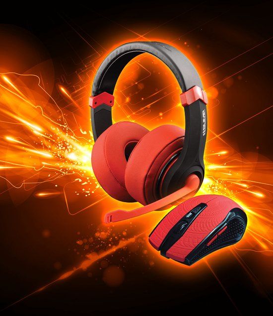 Dragonwar Comboset - 2in1 Gaming Headset + Gaming Muis - Rode Editie