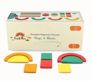 Tix & Mix Magnetische speelset - Ringen en blokken - 64 stuks