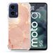 Cokitec Versterkte hoes voor Motorola G35 5G roze marmer textuur