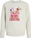 JACK&JONES - JJCHRISTMAS SWEAT CREW NECK JNR - Jongens - Sweaters - White Melange - Maat 176