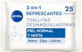 NIVEA Refreshing 3-in-1 Makeup Removal Wipes 25 u