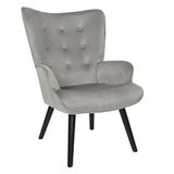 HOME DECO FACTORY Giulia Grijze Woonkamerfauteuil