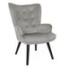 HOME DECO FACTORY Giulia Grijze Woonkamerfauteuil