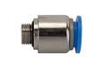 Rechte RIEGLER Rechte steekschroefverbinding »blauwe serie«, rond, G 1/4 a., voor buitenslang Ø 6 mm, werkdruk max. 15 bar, kunststof/MS vern.