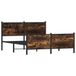 Maison Exclusive - Cadre de lit en métal sans matelas chêne fumé 137x190 cm