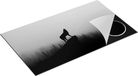 Chefcare Inductie Beschermer Silhouet van een Huilende Wolf - 89,6x51,6 cm