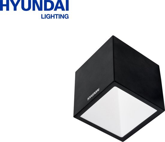 Hyundai Hyundai â€“ Kubus wandlamp met zonne-energie paneel â€“ LED - Extra large