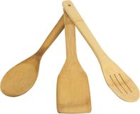 Merkloos Spatelset - 3-delig - Bamboe - 30 cm - Bruin
