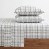 Eddie Bauer Twin lakenset, warm katoen flanellen beddengoed, diepe buidels, geborsteld voor extra zachtheid, behaaglijke woondecoratie, Oeko-Tex gecertificeerd, ivoor [Beacon Hill Ivory], Twin