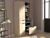 FURIANI Meuble de cuisine 2 portes 2 tiroirs chêne