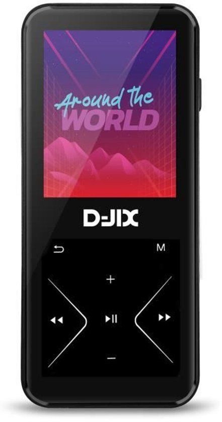 Djix LOGICOM M500 MP4-speler - 8 GB - Bluetooth 4.0 - Zwart