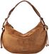 Coccinelle Leren schoudertas Thess Suede Bim Shoulder Bag Cognac / Cognac Lichtbruin