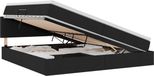 vidaXL - LED - opbergbed - met - matras - Zwart - 200 x 200 cm - Stof