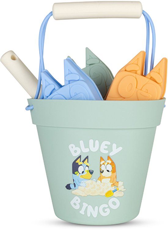 Swim Essentials Strandspeelgoed Bluey - 1 emmer + 3 vormen + schepje - Meerkleurig
