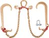 VEVOR J-Haakketting, 3mx8mm Hoofdstelsleepketting, G80 Hoofdsteltransportketting, Ketting van Gelegeerd Staal met 2 G70 J-Haken, 4200kg Vrachtwagentrekhaken, J-Haaksleepriemen 2 Stuks