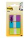 Post-it Drapeaux, Violet, Bleu, Vert, 1 po de large, 60/Distributeur Nomade