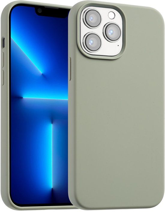 Accezz Liquid Silicone Backcover met MagSafe voor de Apple iPhone 13 Pro Max - Cooper Green