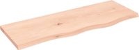 vidaXL Wastafelblad 80x30x2 cm onbehandeld massief eikenhout