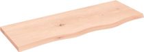 vidaXL Wastafelblad 80x30x2 cm onbehandeld massief eikenhout