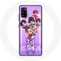 Maniacase Hoesje voor Samsung Galaxy A41 BTS TinyTAN Animatie Poster RM Jin Suga J-Hope Jimin Jungkook Et V