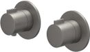 IVY Bond Pièce de finition Thermostat encastré avec inverseur 2 voies Symmetry avec rosaces rondes - Métal brossé Noir PVD