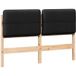 Tête de lit capitonnée marron et noir 140 cm pin massif