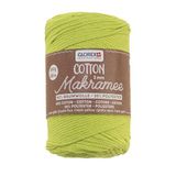 GLOREX Macramé Katoen 2 mm, 250 g, Neon Geel